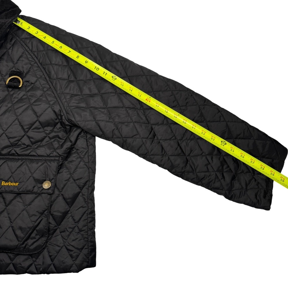 Barbour x Tuckernuck Kinsley Quilted Jacket Black Floral Lined Womens Sz 12 - Picture 15 of 16